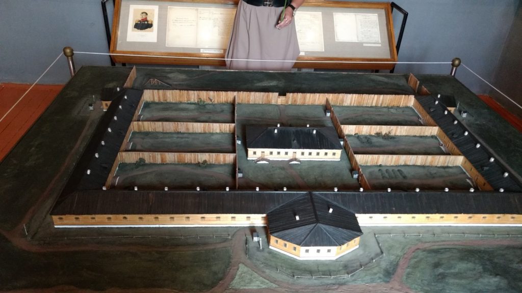 model of a 19th century Russian prison