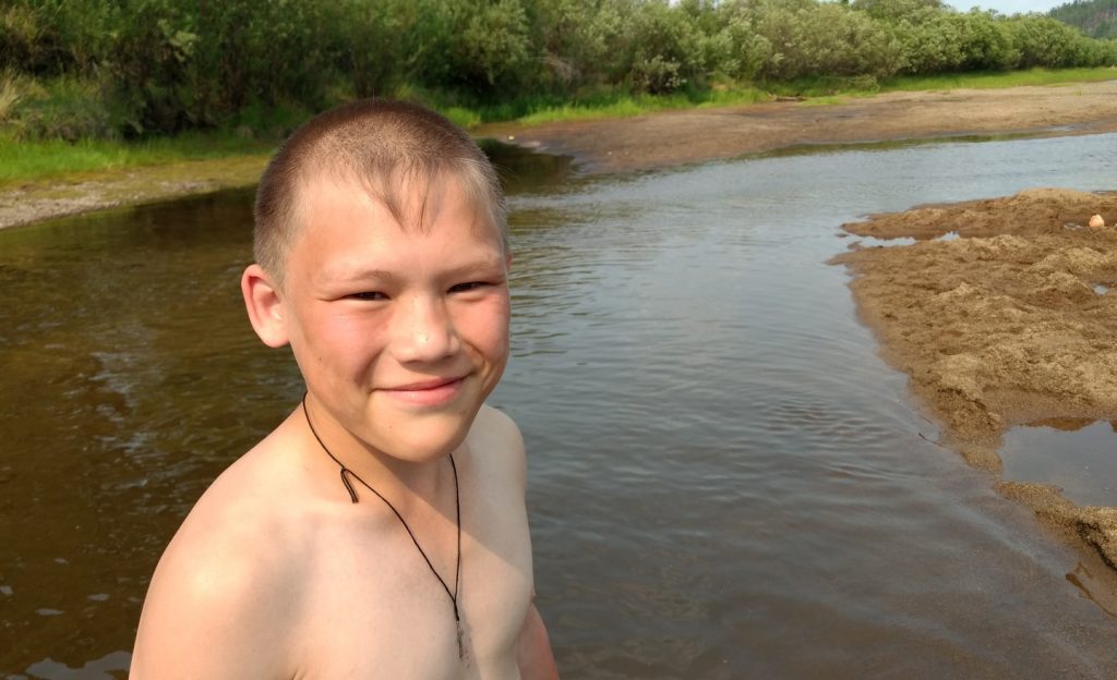 boy at the river