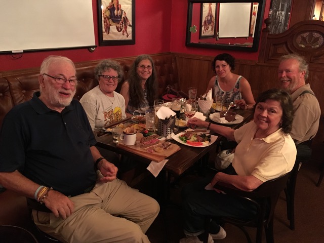 people at table in a restaurant