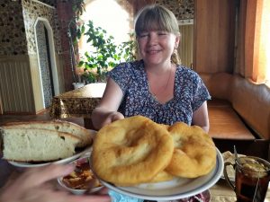 woman with fritters